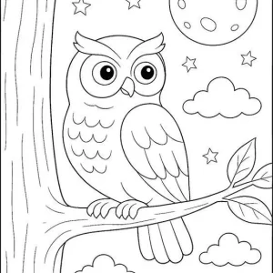 نمونه رنگ آمیزی رایگان تصویر جغد