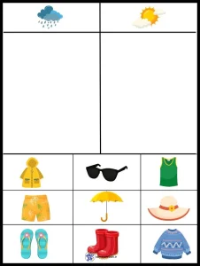 کاربرگ آشنایی با پوشاک