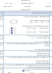 آزمون ریاضی نوبت اول کلاس سوم دبستان