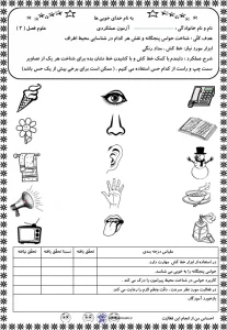 آزمون عملکردی فصل دوم علوم اول آزمون عملکردی فصل دوم علوم اول