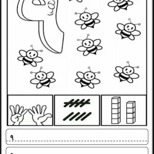 آموزش مفاهیم کمتر و بیشتر و عدد 9