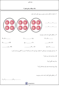 آزمون ریاضی فصل ۴ پایه سوم دبستان
