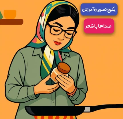 آموزش تصویری صداهای حروف الفبای فارسی