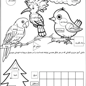 کاربرگ تلفیقی فارسی ، ریاضی و هنر پایه دوم دبستان