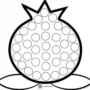 کاربرگ رنگ آمیزی (انار) شب یلدا