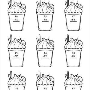 کاربرگ ریاضی جمع و تفریق فرآیندی کلاس دوم دبستان
