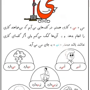 کاربرگ فارسی می کاری کلاس اول دبستان