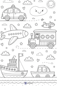 کاربرگ واحد کار حمل و نقل پیش دبستانی 6 کاربرگ واحد کار حمل و نقل