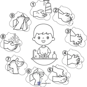 کاربرگ مراحل بهداشت دست پیش دبستانی