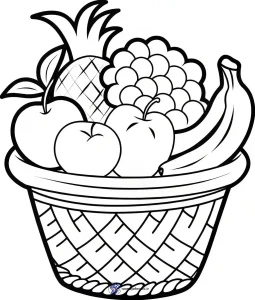 کاربرگ رنگ آمیزی میوه ها