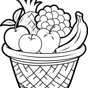 کاربرگ رنگ آمیزی میوه ها