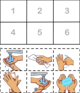 کاربرگ مراحل بهداشت دست