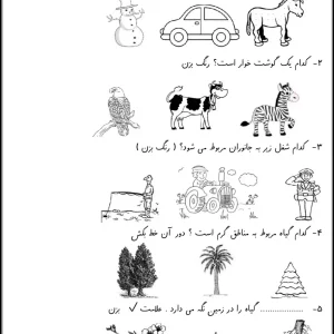 آزمون نوبت اول علوم پایه اول دبستان