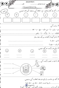پیک آدینه هفته اول بهمن پایه اول دبستان