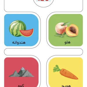 کارت حروف الفبا نشانه «هـ» فارسی اول دبستان