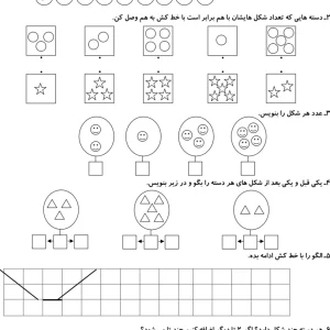 آزمون ریاضی اسفندماه پایه اول دبستان