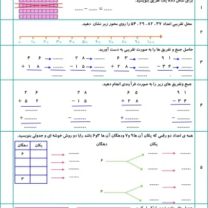 آزمون فصل دوم ریاضی دوم دبستان