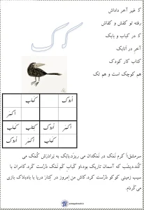 تکلیف شعر و املا نشانه (ک) کلاس اول دبستان 4 تکلیف شعر و املا نشانه (ک) کلاس اول دبستان