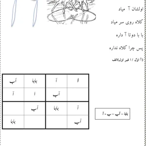 شعر و‌ املا شگفت انگیز نشانه آا اول دبستان