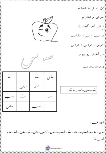 شعر و‌ املا شگفت انگیز نشانه (س) اول دبستان