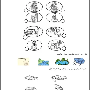کاربرگ علوم بخش ششم پایه اول دبستان