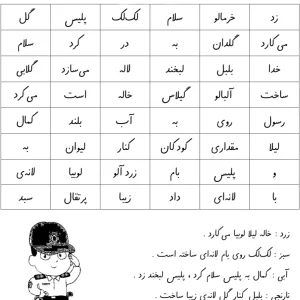 کاربرگ جذاب مرتب کردنی نشانه (ل) کلاس اول ابتدایی