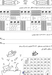 کاربرگ شناخت اعداد (عدد۳۰) اول دبستان 5 کاربرگ شناخت اعداد (عدد۳۰) اول دبستان