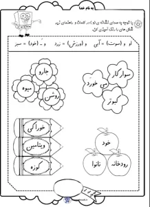 کاربرگ نشانه (و) پایه اول دبستان 3 کاربرگ نشانه (و) پایه اول دبستان
