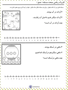 کاربرگ مسئله (جمع) ریاضی اول دبستان