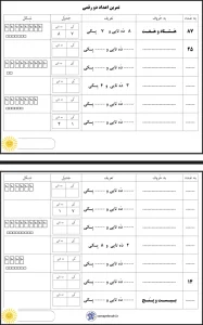 تمرین اعداد دو رقمی ریاضی دوم دبستان 1 تمرین اعداد دو رقمی ریاضی دوم دبستان