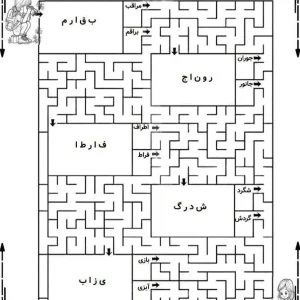 کاربرگ خلاق از کتاب فارسی دوم دبستان درس دانشمندان